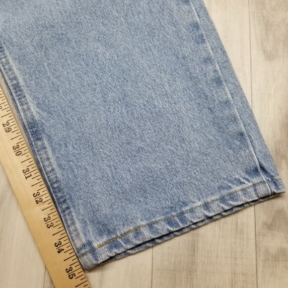 ✅Lee Jeans Mens 36X36 Blue Light Wash Denim Relaxed Fit Tapered Leg Pants Cotton - Picture 5 of 9